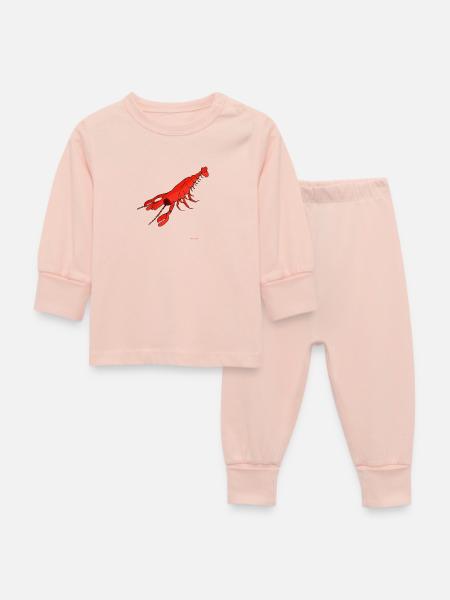 Hummer / Lobster - Baby Schlafanzug - Kristallrosa