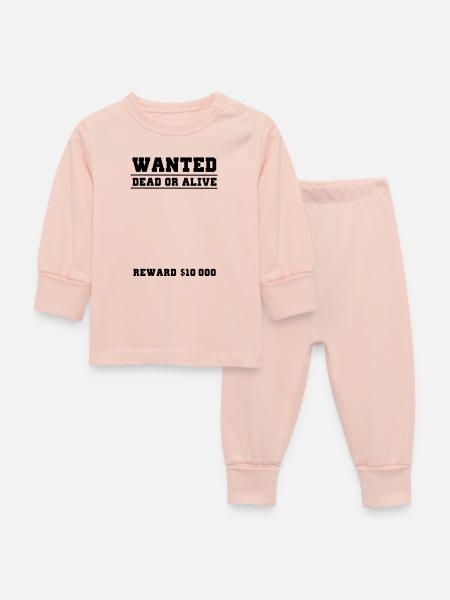 wanted selber gestalten - Baby Schlafanzug - Kristallrosa