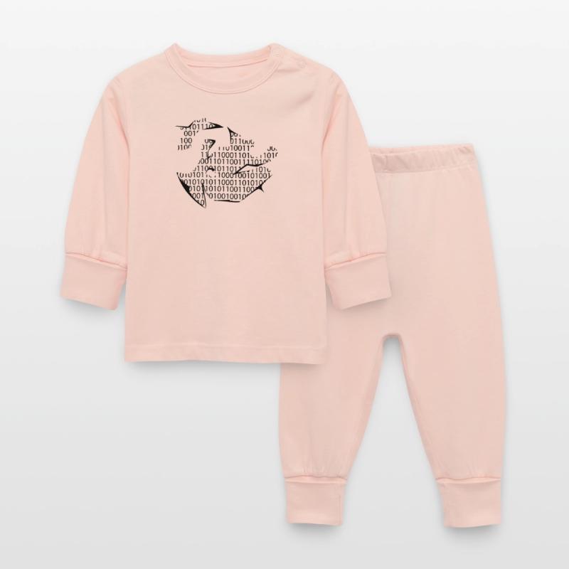binary code Baby Sleepsuit