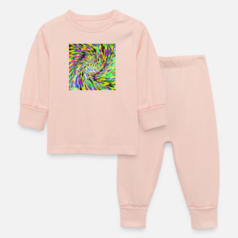 Psychedelic vortex - Baby Sleepsuit - crystal pink