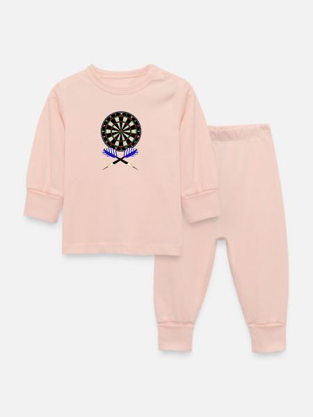 Dartscheibe - Baby Schlafanzug - Kristallrosa