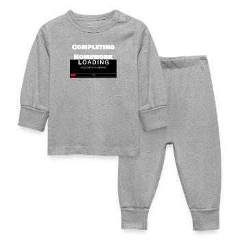 Barre de chargement défilante Université Funny Print - Pyjama Bébé - gris chiné - Devant