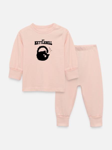 Meine Kettlebell oder Kitte .. Glocke. - Baby Schlafanzug - Kristallrosa