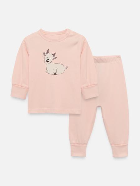 Ziege Ziegen Geiss - Baby Schlafanzug - Kristallrosa