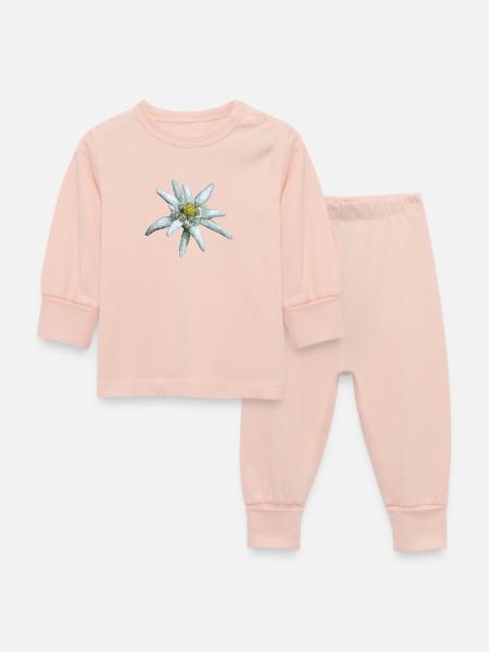 Alpen-Edelweiß - Baby Schlafanzug - Kristallrosa