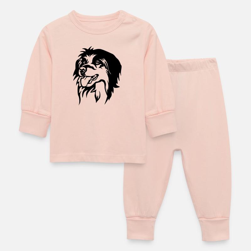 Berger des Pyrénées Kopf - Pyjama Bébé - rose cristal