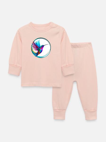 Kolibri - Baby Schlafanzug - Kristallrosa