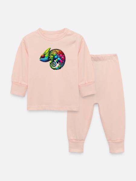Chamäleon - Baby Schlafanzug - Kristallrosa