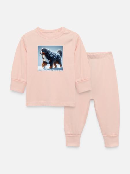 Berner Sennenhund - Baby Schlafanzug - Kristallrosa