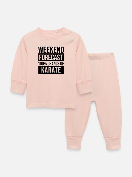 Karate Karate Karate - Baby Schlafanzug - Kristallrosa