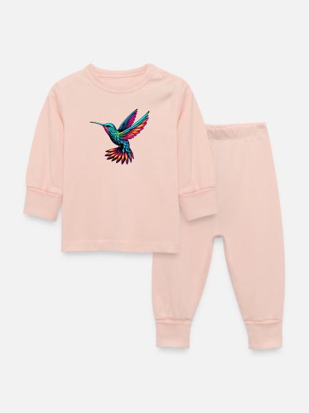 Kolibri - Baby Schlafanzug - Kristallrosa