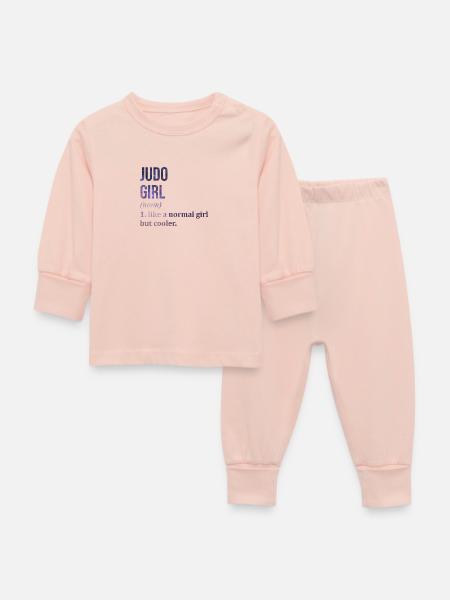 Judo Judo - Baby Schlafanzug - Kristallrosa