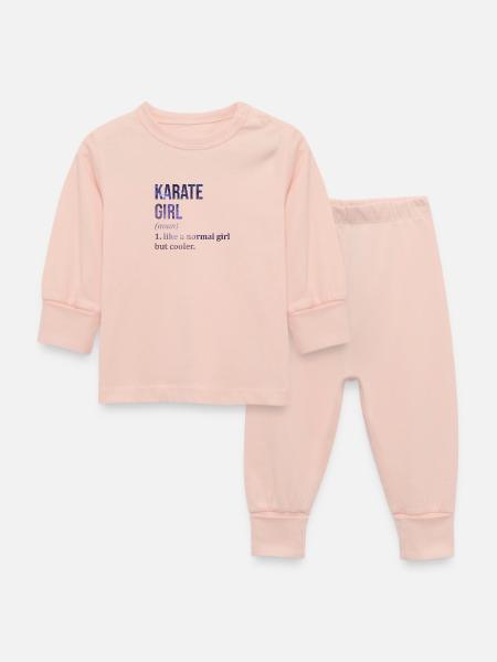 Karate Karate Karate - Baby Schlafanzug - Kristallrosa