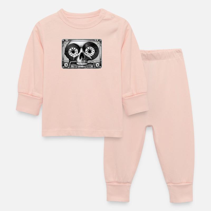 Cassette Skull - Bande Sonore de la Vie - Pyjama Bébé - rose cristal
