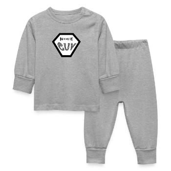NICE GUY nice boy nice guy - Baby Sleepsuit - heather grey - Front