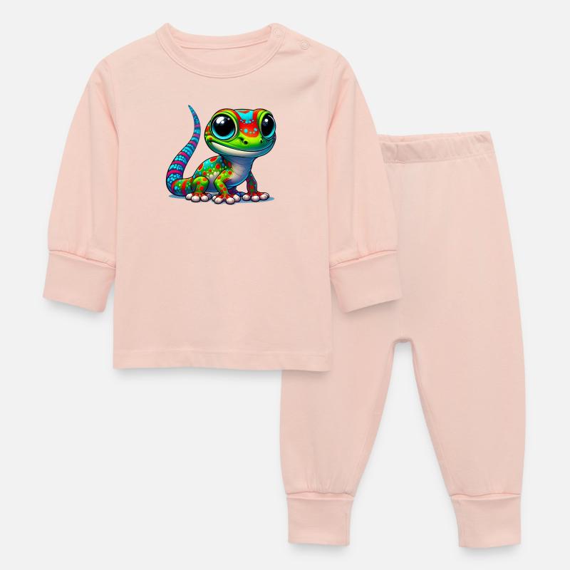 Gecko - Pyjama Bébé - rose cristal
