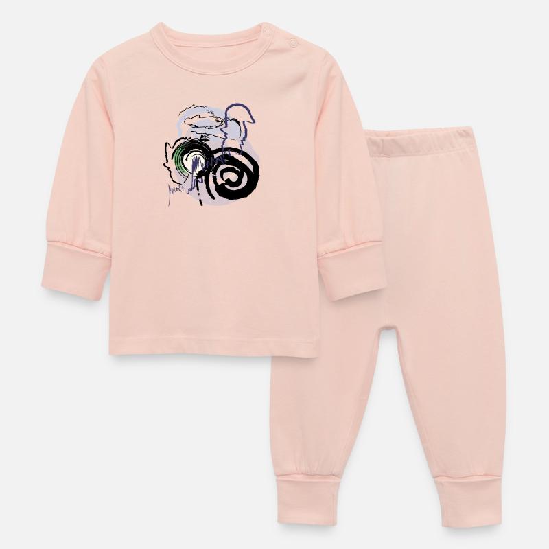 Motif abstrait - Pyjama Bébé - rose cristal