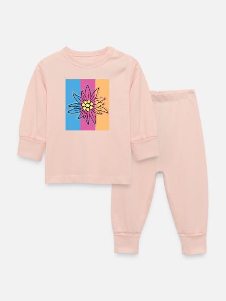 Edelweiß. - Baby Schlafanzug - Kristallrosa
