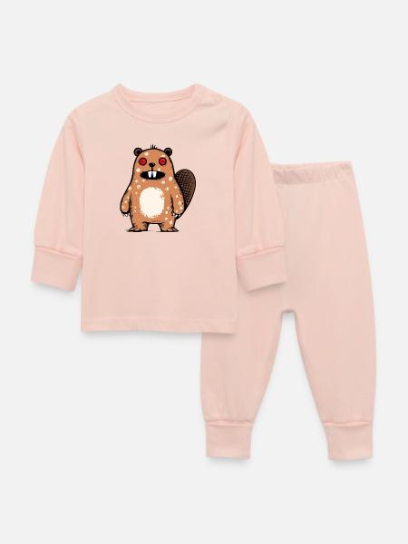 Biber - Baby Schlafanzug - Kristallrosa