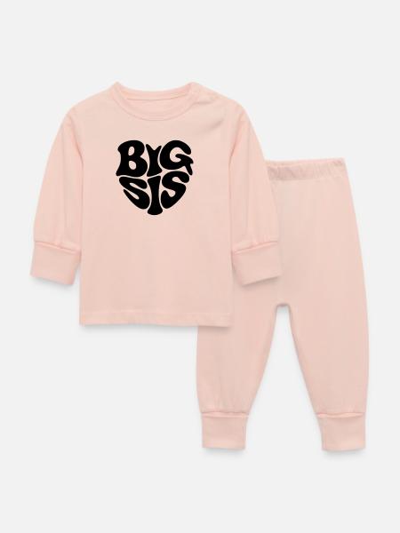 Big Sis - Baby Schlafanzug - Kristallrosa