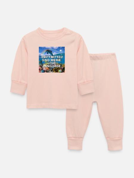 Drittmittel sind meine Love Language - Baby Schlafanzug - Kristallrosa