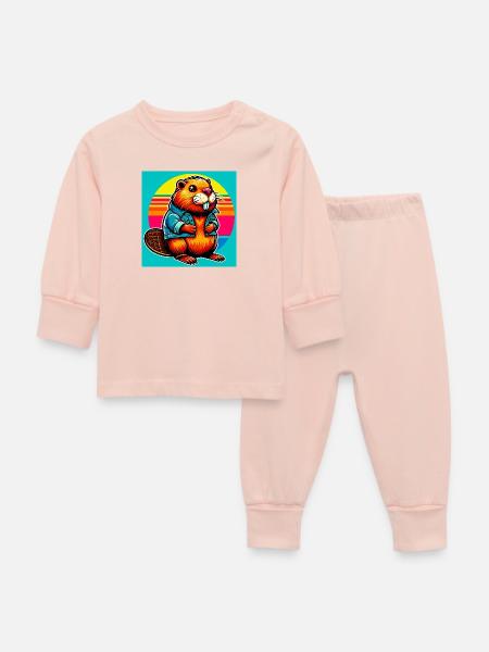 Bieber - Baby Schlafanzug - Kristallrosa