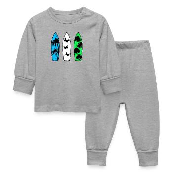 Surfboards - Baby Sleepsuit - heather grey - Front