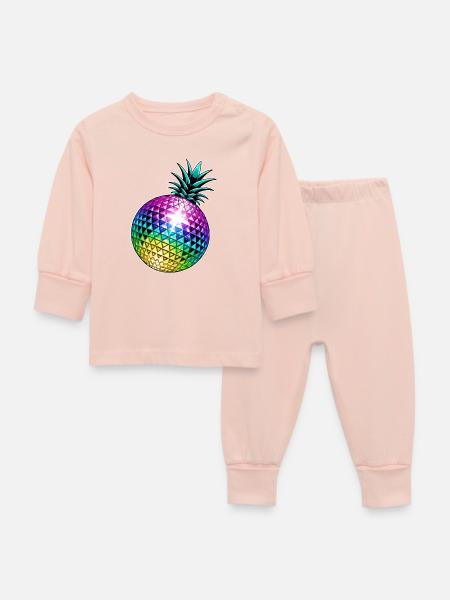 Ananas Disco - Baby Schlafanzug - Kristallrosa