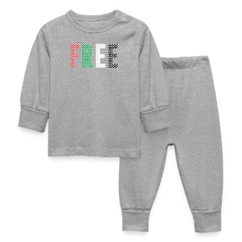 Palestine libre - Pyjama Bébé - gris chiné - Devant