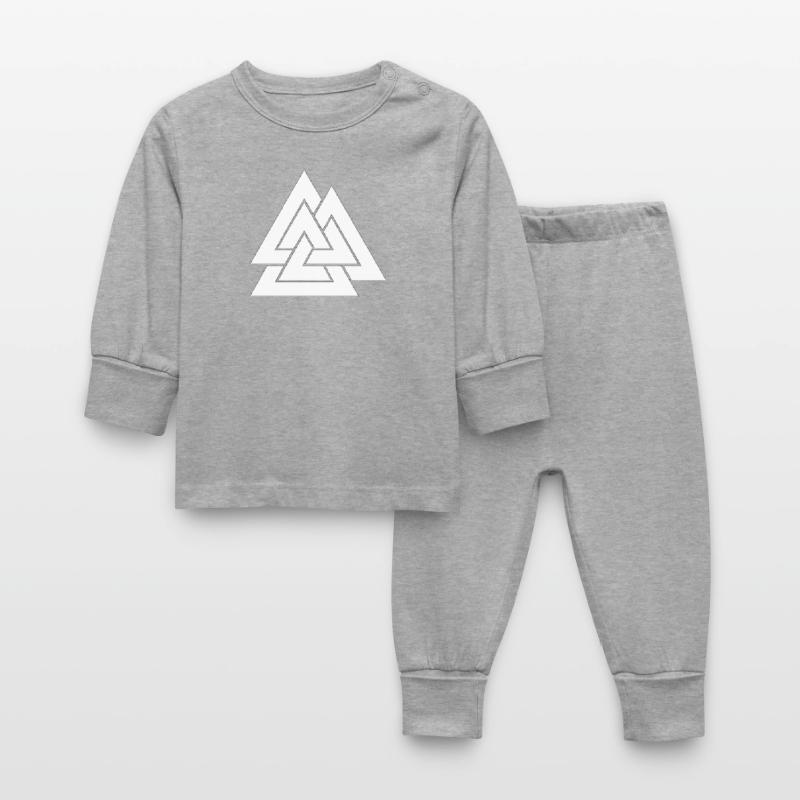Geometric triangular nesting Baby Sleepsuit