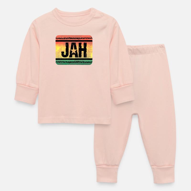 Jah Star dans le style Reggae Vintage - Pyjama Bébé - rose cristal