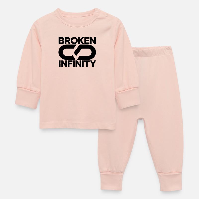 broken_infinity_black - Pyjama Bébé - rose cristal
