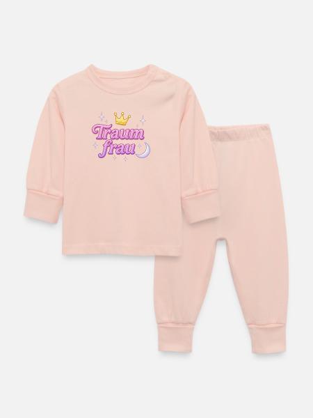 traumfrau / y2k statement spitzname design - Baby Schlafanzug - Kristallrosa