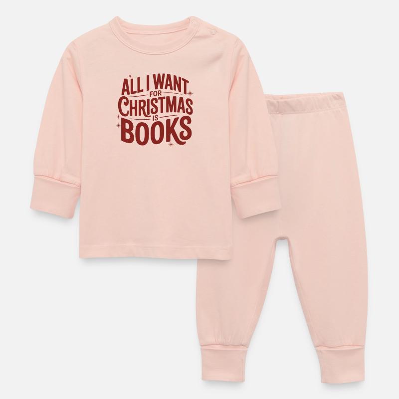 Livres de vœux de Noël - Pyjama Bébé - rose cristal