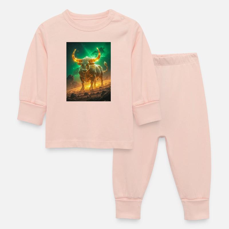 Taureau céleste forgé à partir de la lumière des étoiles et éternel - Pyjama Bébé - rose cristal