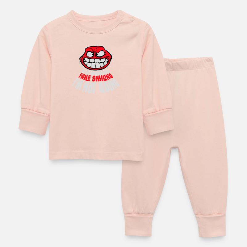 S’il s’agit d’un faux sourire, je ne vais pas le dire - Pyjama Bébé - rose cristal
