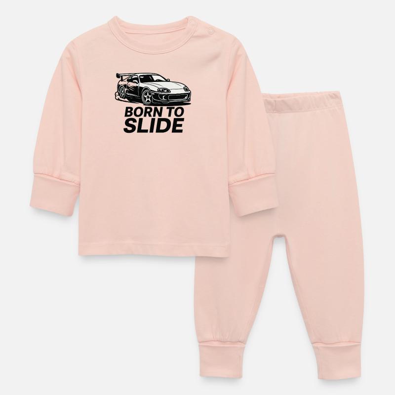 Né pour glisser - Pyjama Bébé - rose cristal