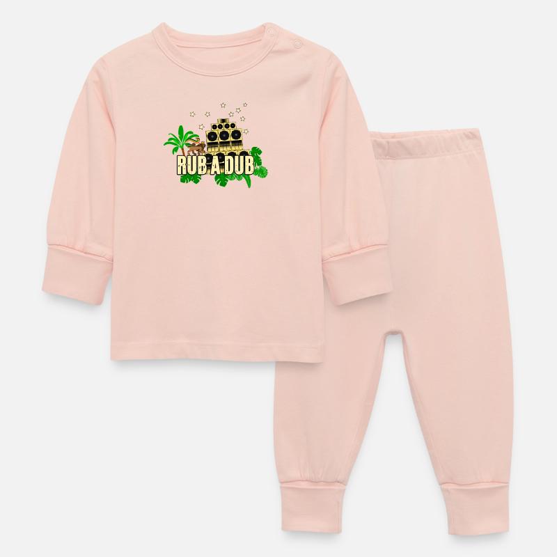 Frottez un doublage - Pyjama Bébé - rose cristal