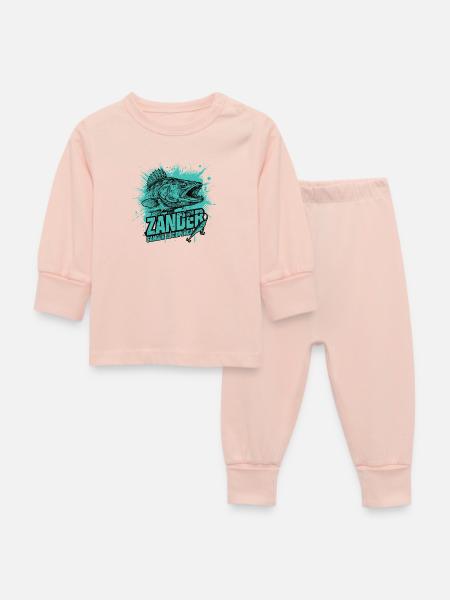 Zander Angler: Der Raubfisch-Jäger - Baby Schlafanzug - Kristallrosa