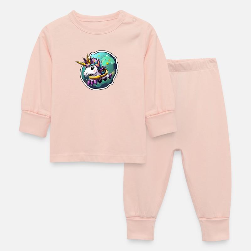Armure d’Étoile de Licorne Spatiale - Pyjama Bébé - rose cristal