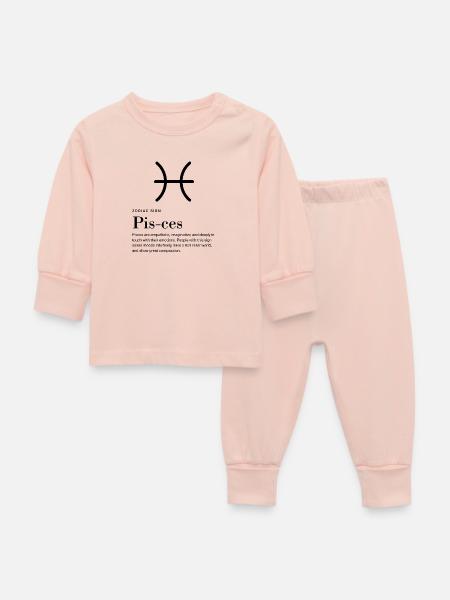 Pisces - Zodiac sign - Baby Schlafanzug - Kristallrosa
