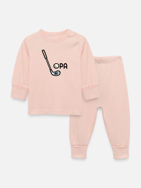 Golf Opa Golfschläger - Baby Schlafanzug - Kristallrosa