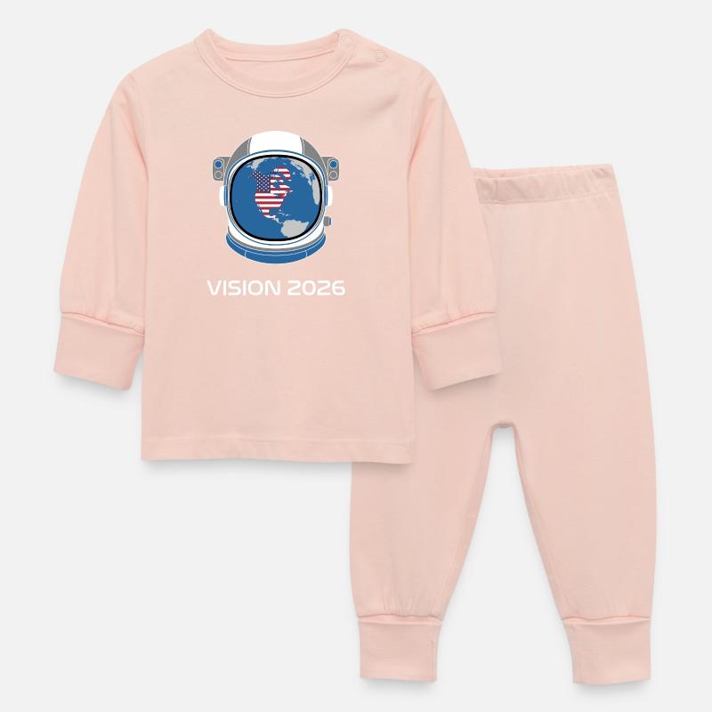 Vision 2026 USA Astronaut - Pyjama Bébé - rose cristal