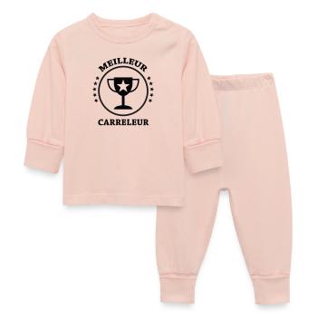 Meilleur Carreleur - Pyjama Bébé - rose cristal - Devant