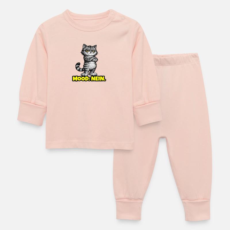 Mood: Nein. – Grumpy Katze (Chef Vibes) - Pyjama Bébé - rose cristal