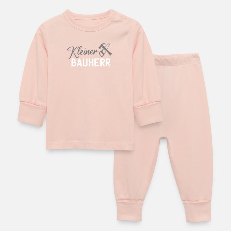 Small Builder Tool Design - Baby Sleepsuit - crystal pink