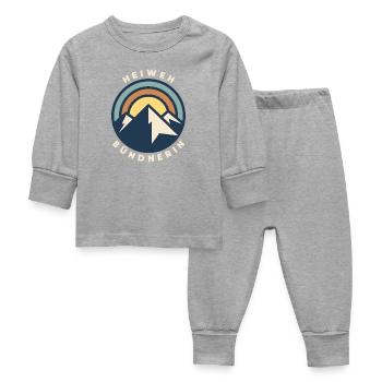 Heiweh des Grisons - Pyjama Bébé - gris chiné - Devant