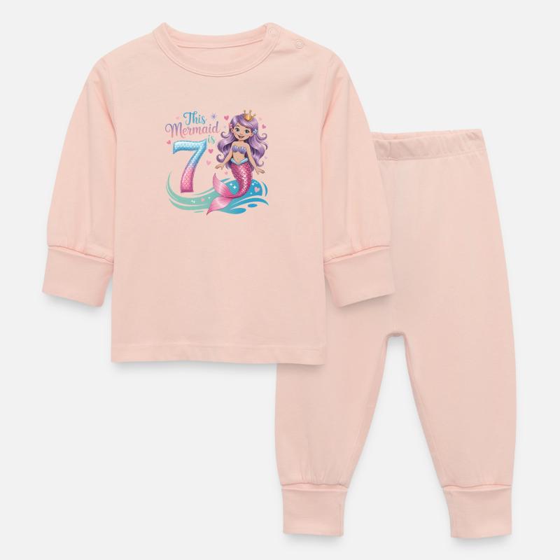 Sirène 7e ans - Pyjama Bébé - rose cristal