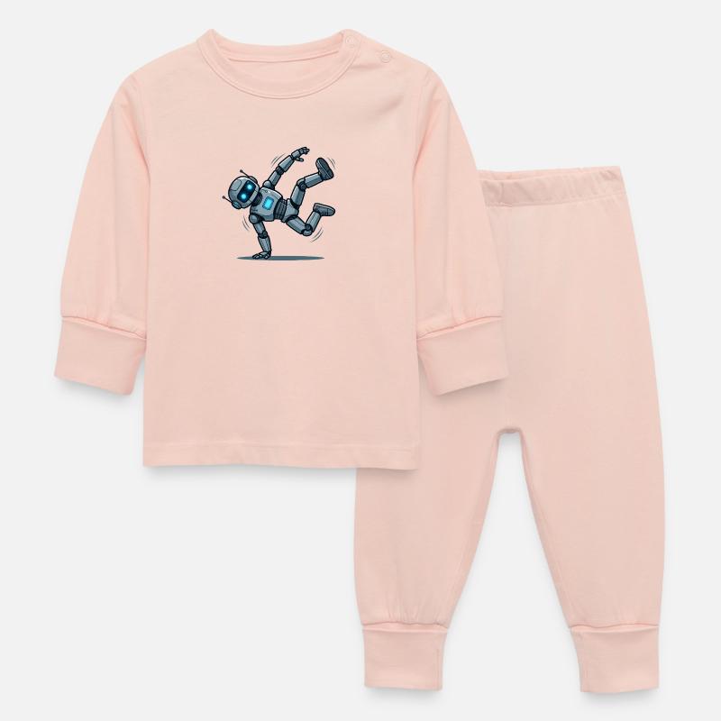 3 Le Robot Danseur Breakdance - Pyjama Bébé - rose cristal