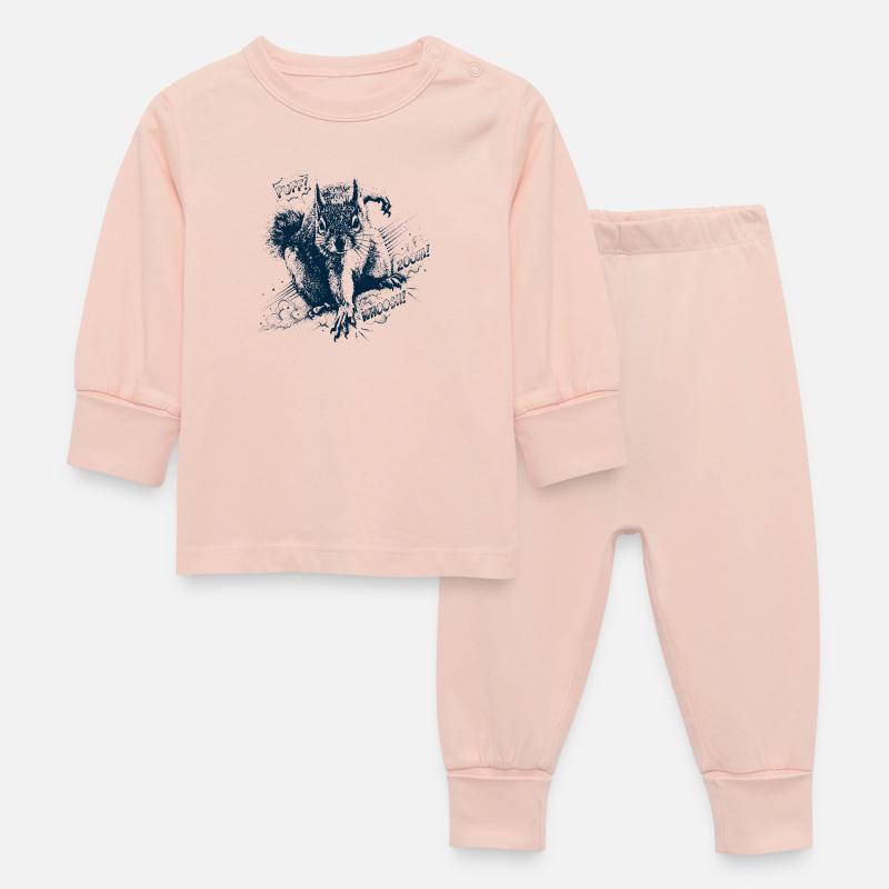 Super-héros écureuil - Pyjama Bébé - rose cristal